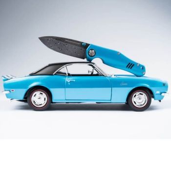 111101DAM Böker 1969 Z28 Damascus folding collector's knife