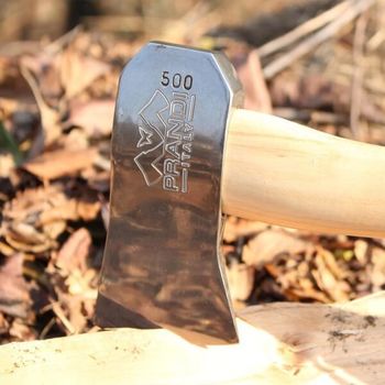 PR305105CHXA Axt Prandi Camping polierter Kopf und Lederetui