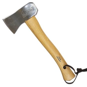 PR305105CHXA Axt Prandi Camping polierter Kopf und Lederetui