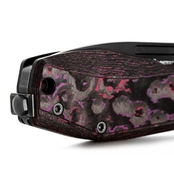 NA01.PH Lionsteel ‘Nano’ folding knife carbon fibre violet and titanium