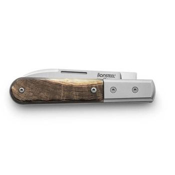 CK0111.RM Lionsteel folding knife ‘Roundhead Barlow’ ram's horn