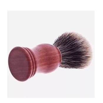 955530 Plisson "Heritage" Shaving Brush pure grey high mount Bubinga