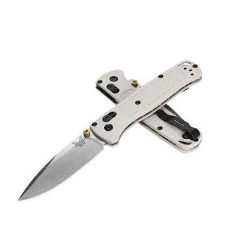 BEN535-12 Benchmade Bugout Grivory folding knife cream coloured