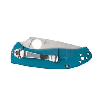 C122TIBLP - Couteau pliant Spyderco Tenacious Titanium bleu