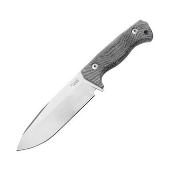 T6.3V.CVB Lionsteel ‘T6’ black micarta fixed knife