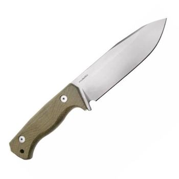 T6.3V.CVG Lionsteel ‘T6’ green micarta fixed knife
