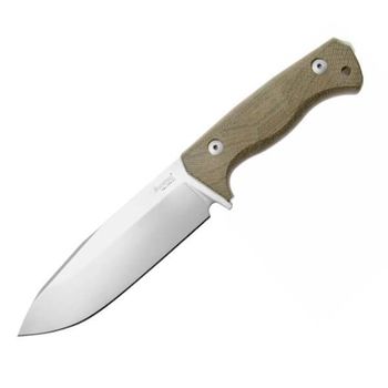 T6.3V.CVG Lionsteel ‘T6’ green micarta fixed knife
