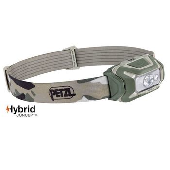 E069BA00 Petzl ‘Aria 1’ black or camo headlamp for hunting and fishing