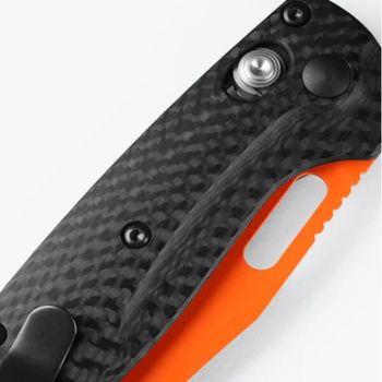 BEN15533OR-01 Benchmade Mini Taggedout folding knife black/grey in carbon