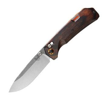 BEN15062 Benchmade Grizzly Creek folding knife stabilised wood