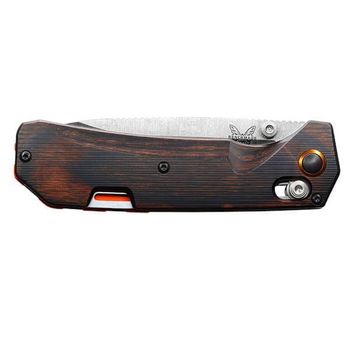 BEN15062 Benchmade Grizzly Creek folding knife stabilised wood