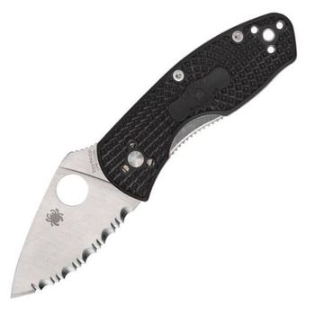 C148SBK Spyderco Ambitious folding knife black with serrated blade