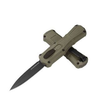 BEN3375GY-1 Automatic Knife Benchmade Mini Claymore green OTF opening