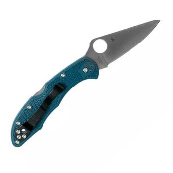 SPY C11FPK390 Spyderco Delica 4 K390 smooth folding knife blue