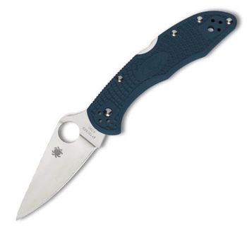 SPY C11FPK390 Spyderco Delica 4 K390 smooth folding knife blue