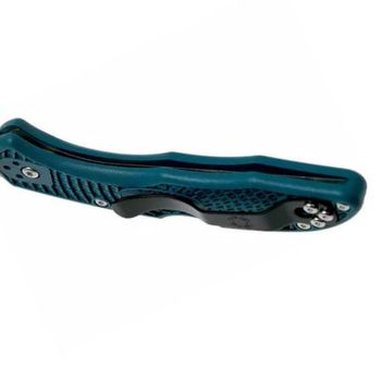 SPY C11FSK390 Klappmesser mit Verzahnung Spyderco Delica 4 K390 blau