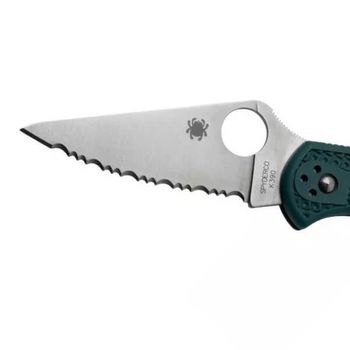 SPY C11FSK390 Klappmesser mit Verzahnung Spyderco Delica 4 K390 blau