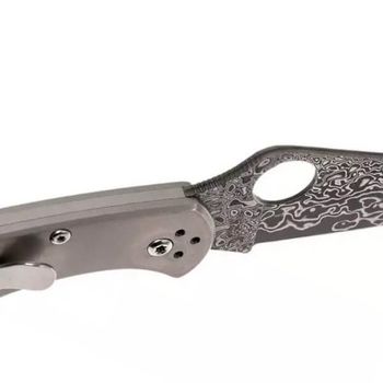 SPY C11TIPD Spyderco Delica 4 Titanium Damascus pocket knife