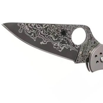 SPY C11TIPD Spyderco Delica 4 Titanium Damascus pocket knife