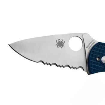 C136PSBL Spyderco Persistence Lightweight semi-serrated folding knife blue