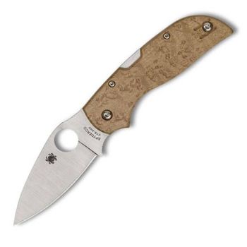C152WDP Spyderco ‘CHAPARRAL’ folding knife Maple