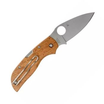 C152WDP Spyderco ‘CHAPARRAL’ folding knife Maple