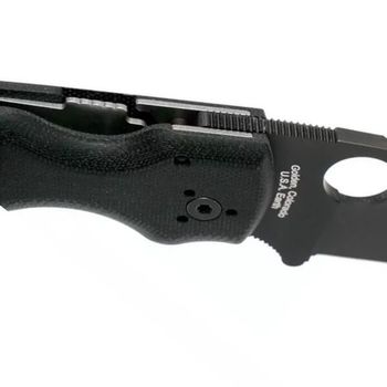 C229GPBK Spyderco Shaman all-black pocket knife