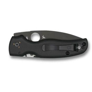 C229GPBK Spyderco Shaman all-black pocket knife