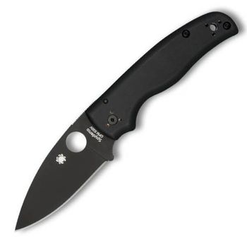C229GPBK Spyderco Shaman all-black pocket knife