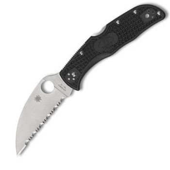 SPYC243FSWCBK Spyderco Endela Wharncliffe Serrated Pocket Knife
