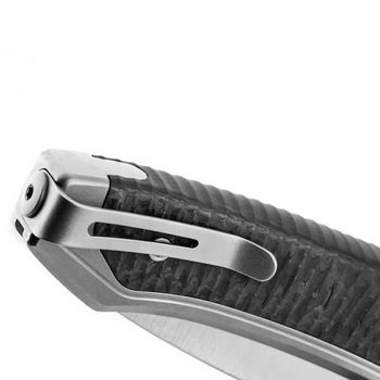 TW.GYCF Lionsteel ‘TWAIN’ Folding Knife Titanium grey/carbon fibre