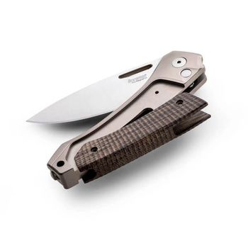 TW.GYCF Lionsteel ‘TWAIN’ Folding Knife Titanium grey/carbon fibre