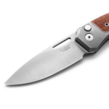 TW.GYCVN Lionsteel Klappmesser „TWAIN“ Titanium grau/micarta natur