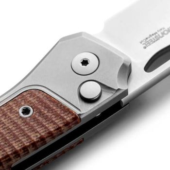 TW.GYCVN Lionsteel Klappmesser „TWAIN“ Titanium grau/micarta natur