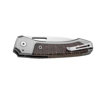 TW.GYCVN Lionsteel Klappmesser „TWAIN“ Titanium grau/micarta natur