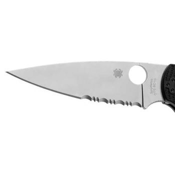 SPY-C244PSBK Spyderco Native Chief Mixed Folding Knife FRN handle