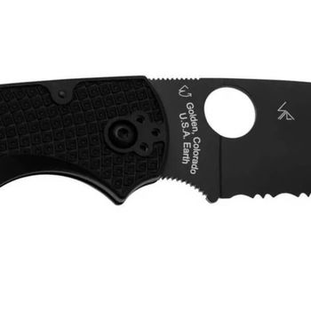 SPY-C244PSBBK Spyderco Native Chief semi-serrated folding knife FRN handle