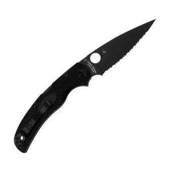 SPY-C244SBBK Klappmesser gezahnt Spyderco Native Chief Griff FRN