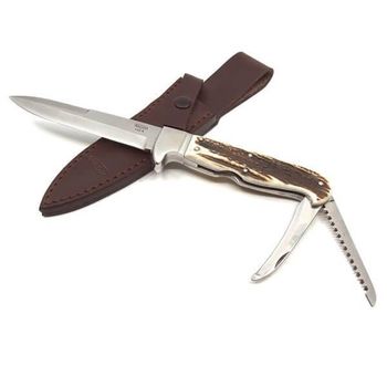 M370NP3 Couteau fixe de chasse Mikov bois de cerf