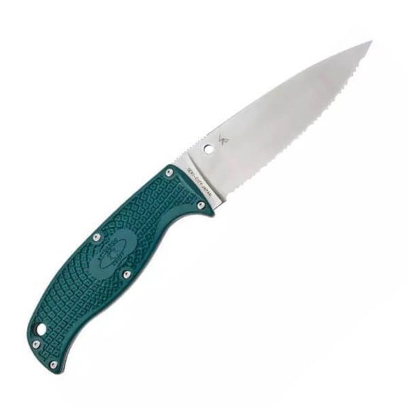 FB31SBL2K390 Feststehendes gezahntes Spyderco-Messer „ENUFF 2“