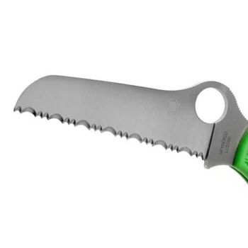 C89FSGR Spyderco ‘Atlantic Salt’ green serrated folding knife