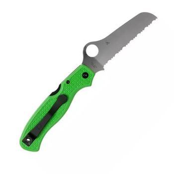 C89FSGR Spyderco ‘Atlantic Salt’ green serrated folding knife