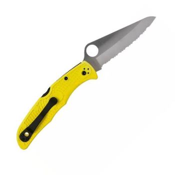 C91SYL2 Klappmesser mit Zähnen Spyderco Pacific Salt 2 gelb