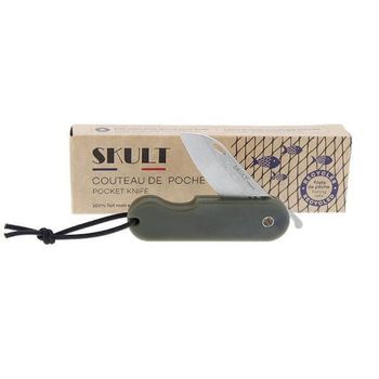 SK.VBP Skult green folding knife school of fish