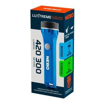 NEB.0010.BLU.G NEBO Luxtreme Nano blue rechargeable torch