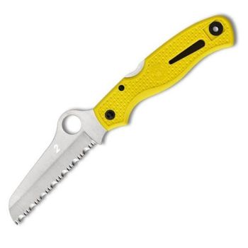 C89SYL Klappmesser mit Wellenschliff Spyderco „Atlantic Salt“ gelb