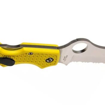 C89SYL Klappmesser mit Wellenschliff Spyderco „Atlantic Salt“ gelb