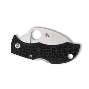 SPY MBKHBS Spyderco ManBug Hawkbill black folding knife with teeth