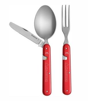 MY.992.3R Mercury 3-piece red camping cutlery set