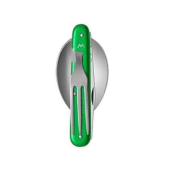 MY.992.3V Mercury 3-piece green camping cutlery set